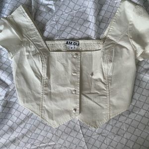 I.AM.GIA top!! (I sewed the button back on!)